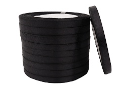 Лента атласная 0,6 см Черный 23 м